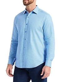 Kenmare Micro Houndstooth Button-Front Shirt