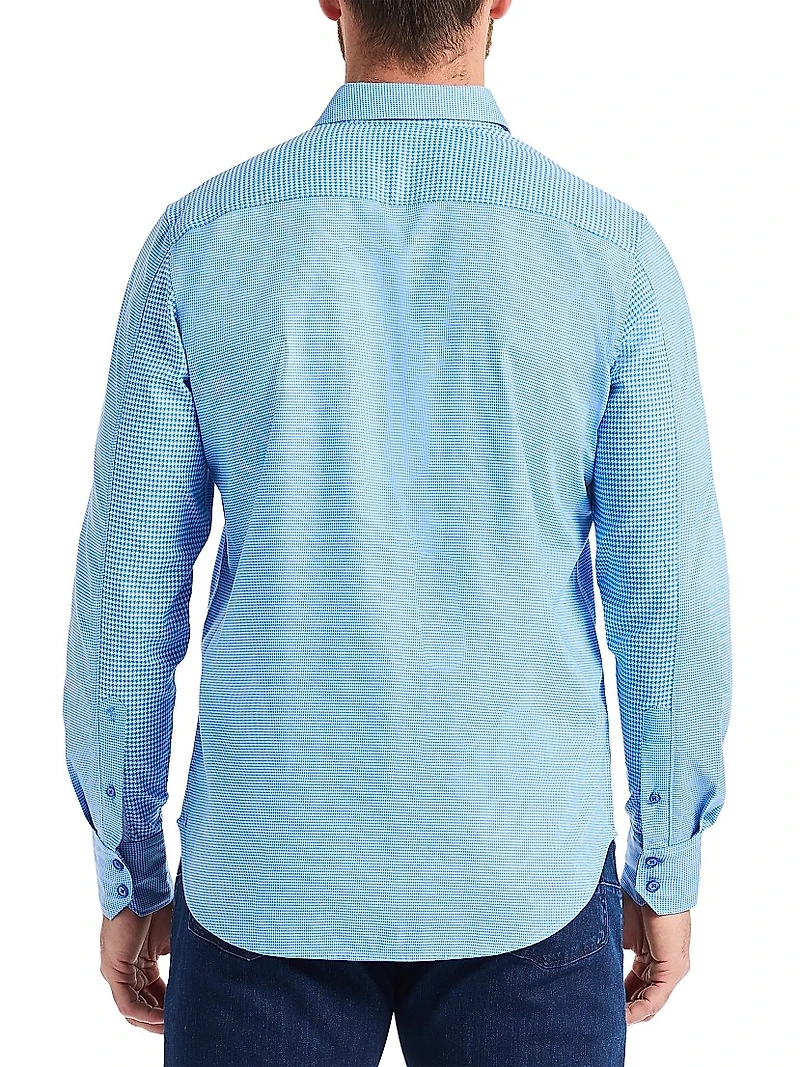 Kenmare Micro Houndstooth Button-Front Shirt
