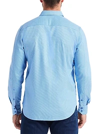 Kenmare Micro Houndstooth Button-Front Shirt