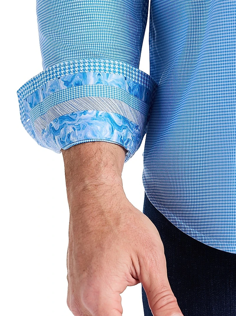 Kenmare Micro Houndstooth Button-Front Shirt