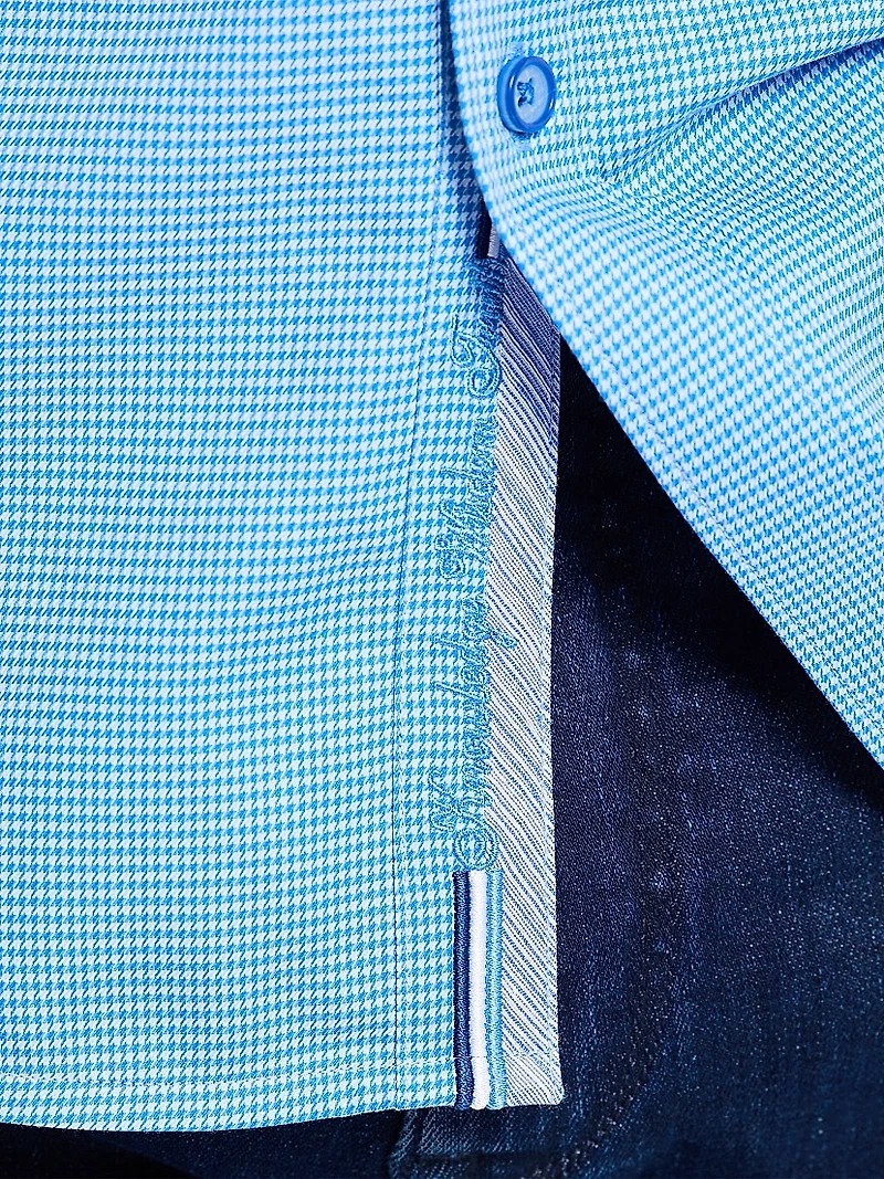 Kenmare Micro Houndstooth Button-Front Shirt