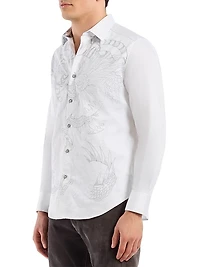 Maelstorm Embroidered Button-Front Shirt
