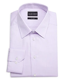 Box Plaid Cotton Dress Shirt