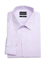 Box Plaid Cotton Dress Shirt