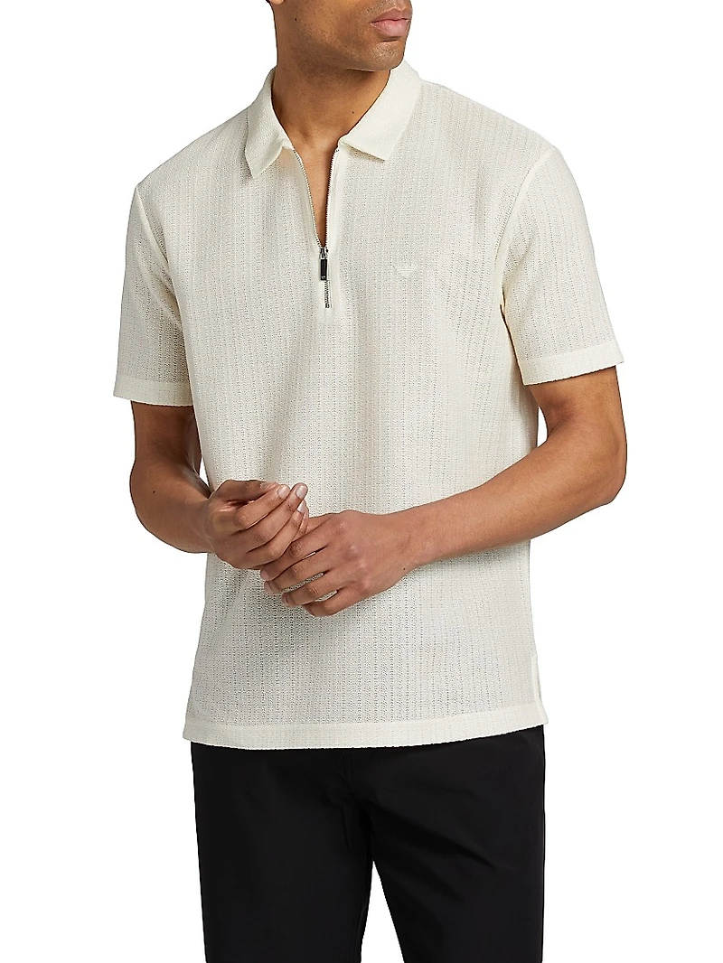 Knit Half-Zip Polo Shirt