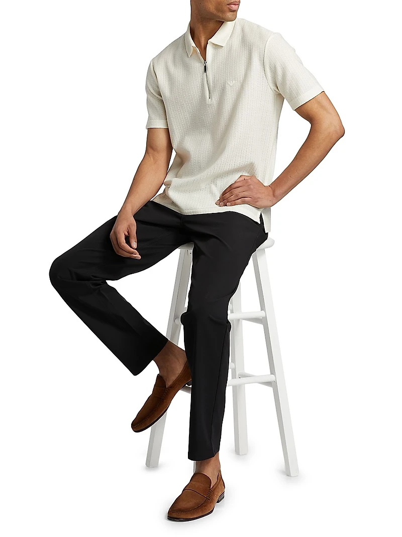 Knit Half-Zip Polo Shirt