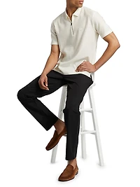 Knit Half-Zip Polo Shirt