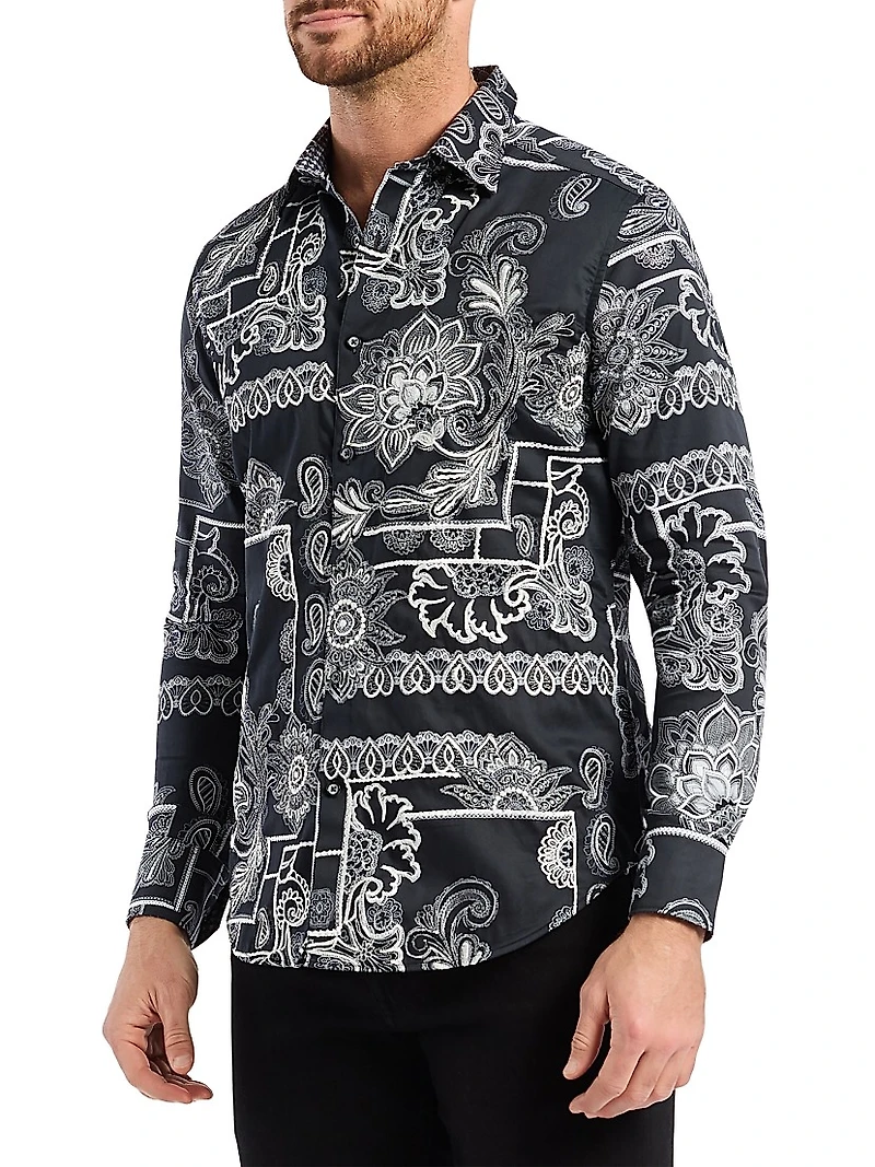 Arden Floral Button-Front Shirt