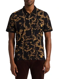 Vakos Printed Cotton Polo