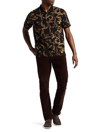 Vakos Printed Cotton Polo