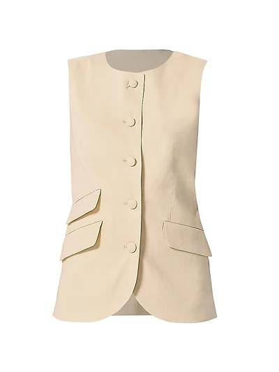 Slade Linen-Blend Vest