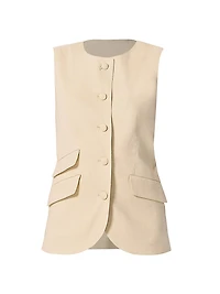 Slade Linen-Blend Vest
