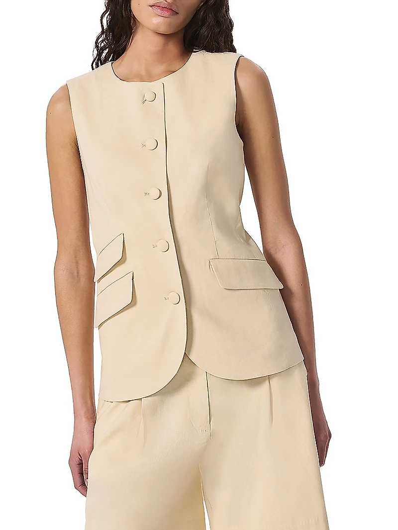 Slade Linen-Blend Vest