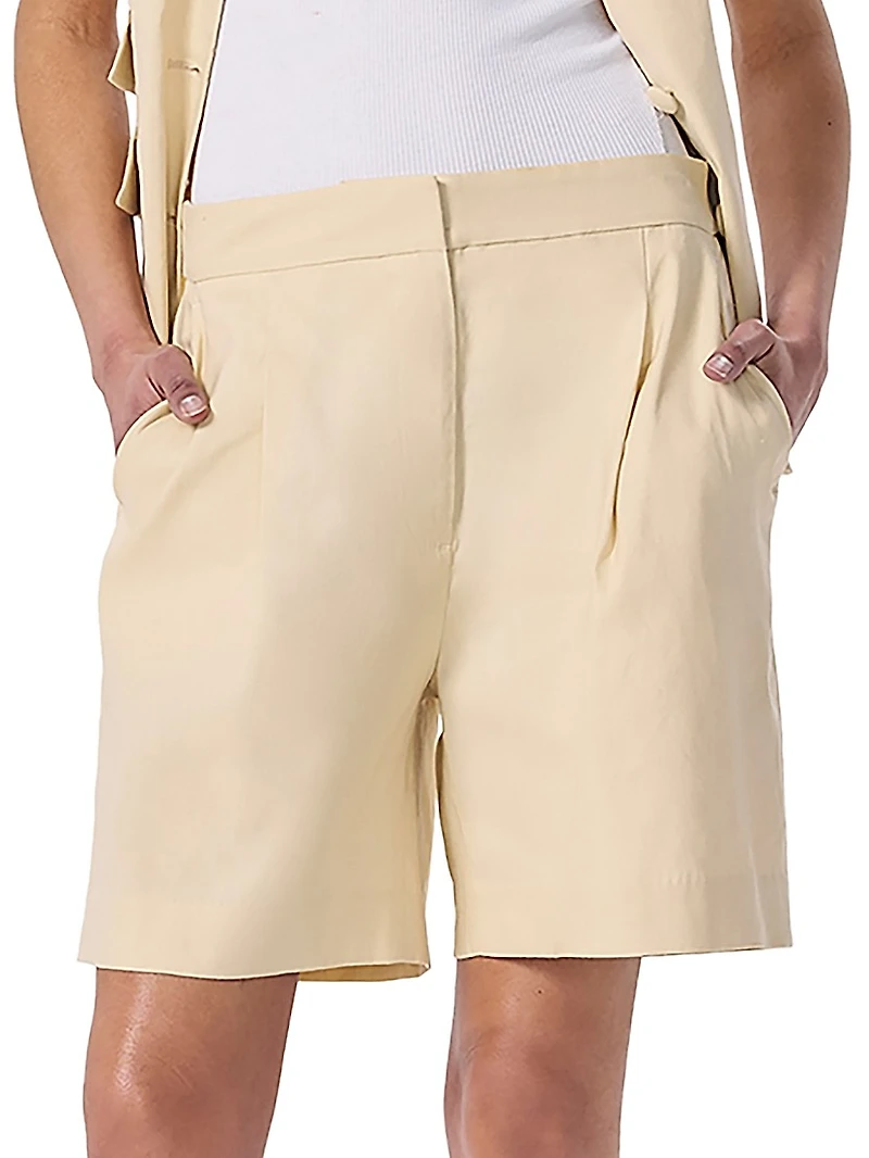 Leona Linen-Blend Shorts