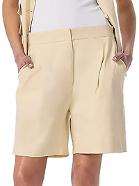 Leona Linen-Blend Shorts