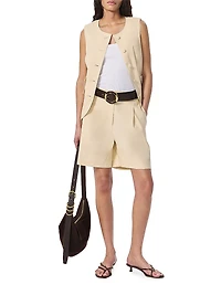 Leona Linen-Blend Shorts