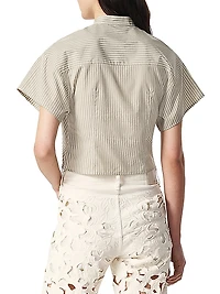 Gretchen Striped Poplin Twist Shirt
