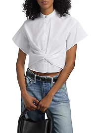 Gretchen Poplin Twisted Shirt