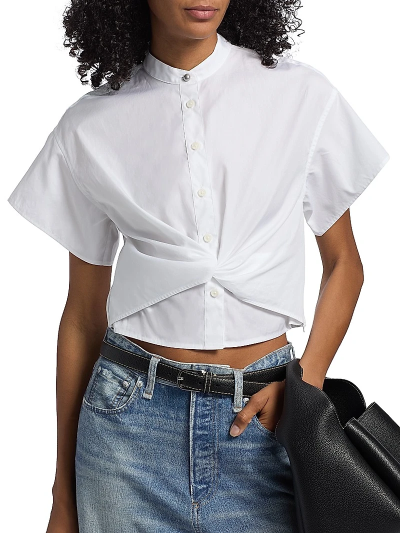 Gretchen Poplin Twisted Shirt
