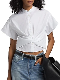 Gretchen Poplin Twisted Shirt