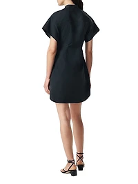 Gretchen Poplin Twist Mini Shirtdress
