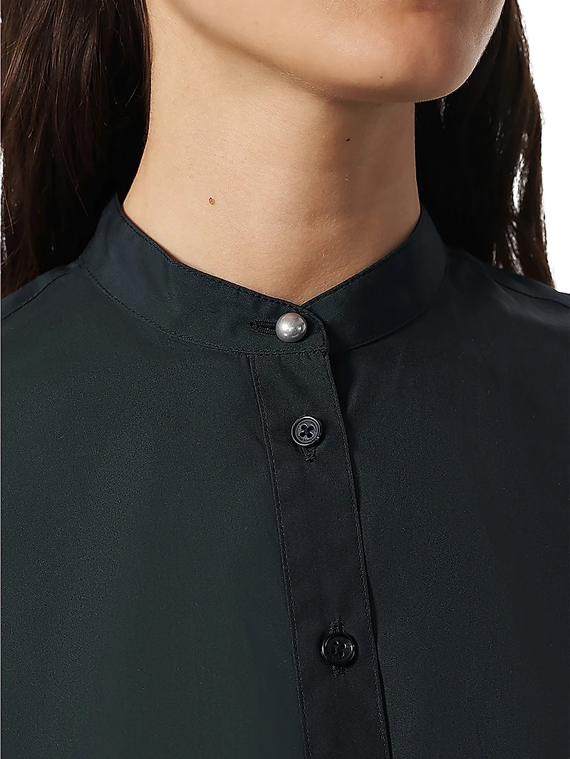 Gretchen Poplin Twist Mini Shirtdress