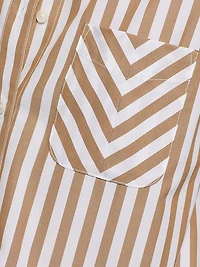 Lucia Striped Poplin Button-Front Shirt