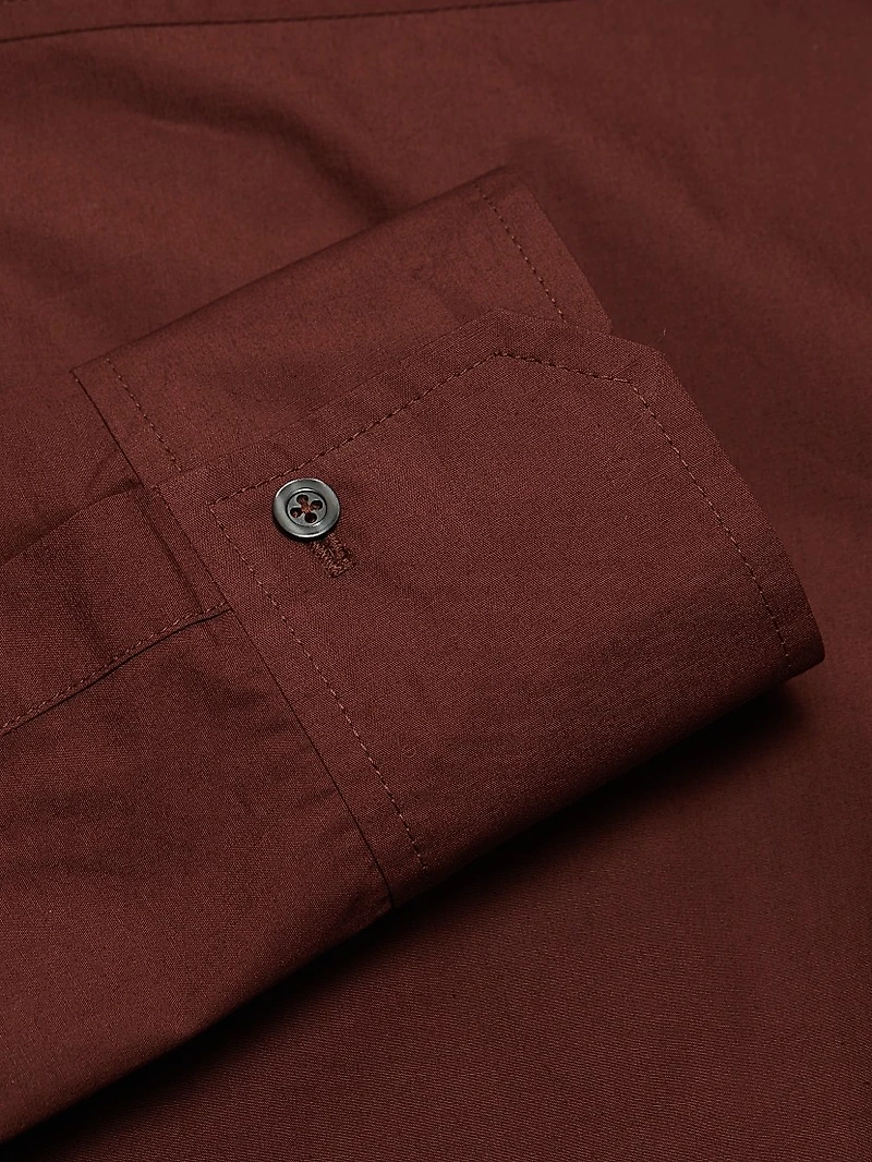 Leo Twist Cotton Button-Front Top