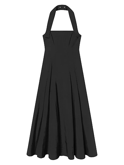 Natalie Halterneck Midi-Dress