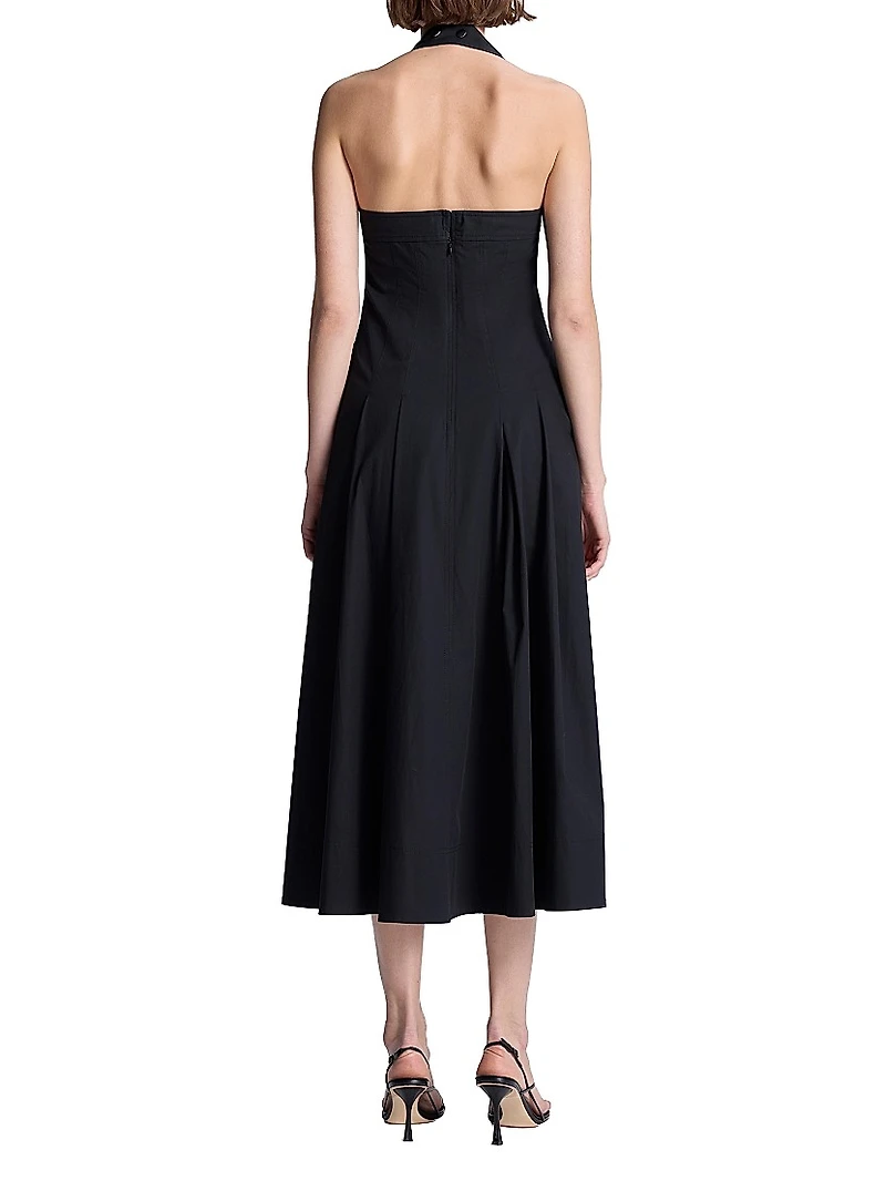 Natalie Halterneck Midi-Dress