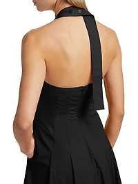 Natalie Halterneck Midi-Dress