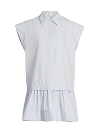 Brock Cotton Drop-Waist Minidress