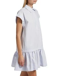 Brock Cotton Drop-Waist Minidress