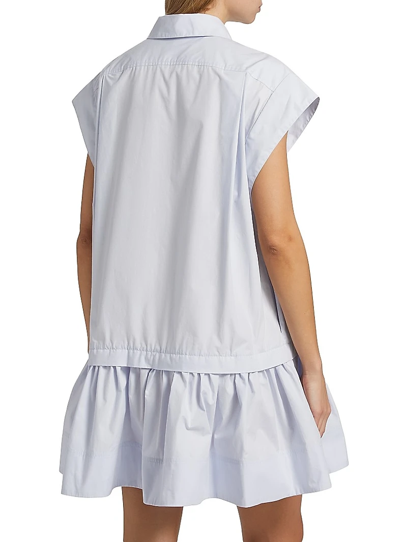 Brock Cotton Drop-Waist Minidress