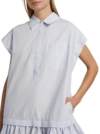 Brock Cotton Drop-Waist Minidress