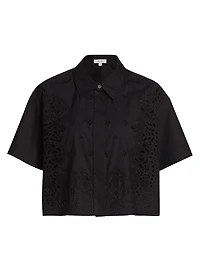 Jade Eyelet Cotton Top