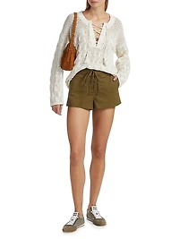 Keri Tieneck Knit Sweater