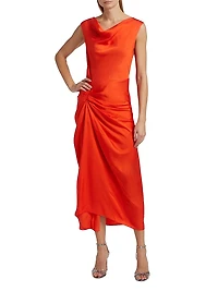 Dara Draped Midi-Dress