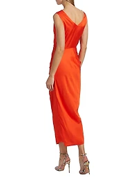 Dara Draped Midi-Dress