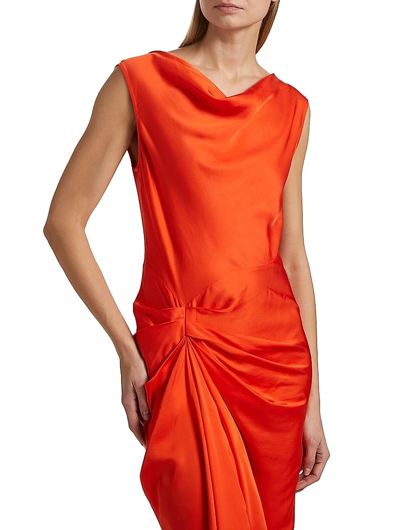 Dara Draped Midi-Dress