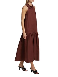 Vera Cotton Drop-Waist Midi-Dress