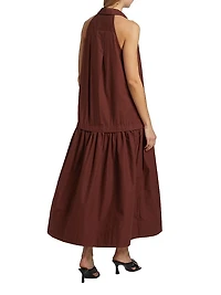 Vera Cotton Drop-Waist Midi-Dress