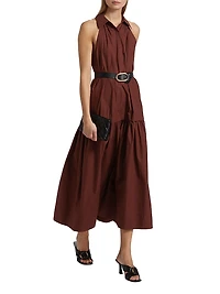Vera Cotton Drop-Waist Midi-Dress