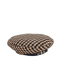 Checked Logo Beret