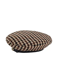 Checked Logo Beret