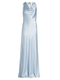 Elsa Satin Cowl Neck Gown