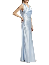 Elsa Satin Cowl Neck Gown