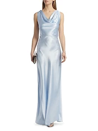 Elsa Satin Cowl Neck Gown