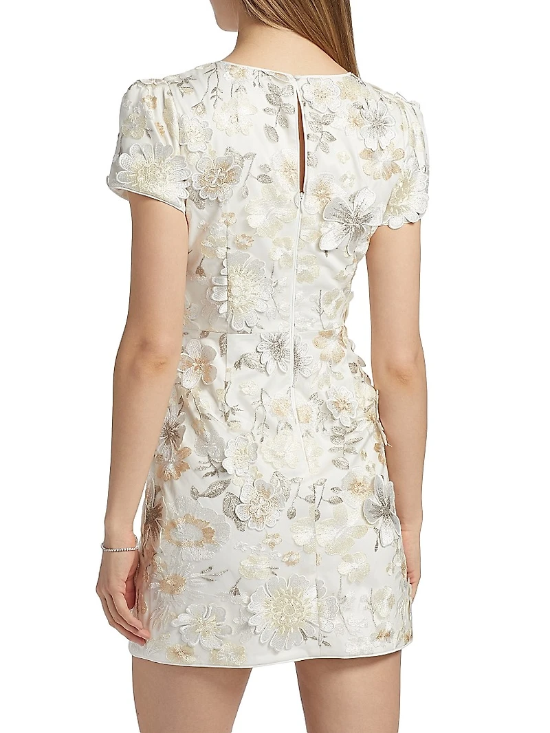 Daisy 3D Floral Embroidered Minidress