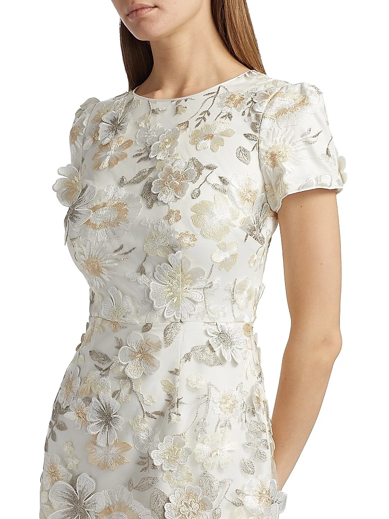 Daisy 3D Floral Embroidered Minidress